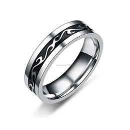 Stainless Steel Dragon Rings Band Black Fashion Ring for Men Women Fashion Jewellery Gift Will and Sandy