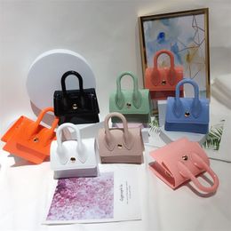 Kids Mini Jelly Bag 2021 Spring Summer PVC Candy Colour Crossbody Bags for Baby Girls Small Coin Pouch Little Girl Purses276b