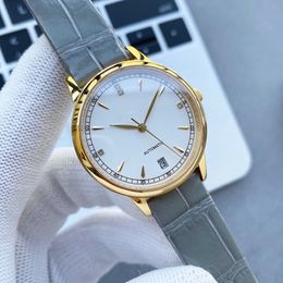 Classic brand Automatic Mechanical watches women Geometric sapphire calendar Wristwatch Casual female leather Strap 33mm