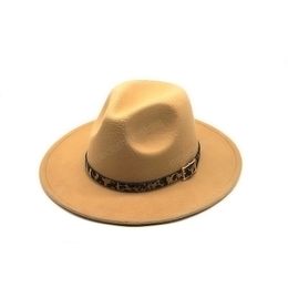 New Women Men Wool Ribbon Vintage Gangster Trilby Felt Fedora Hat With Wide Brim Gentleman Elegant Lady Winter Autumn Jazz Caps