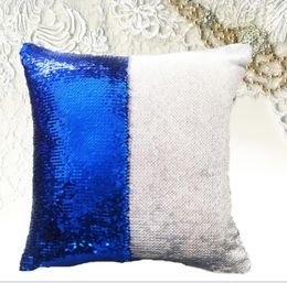 Sequin Pillow Case Double Colours Reversible Cushion Cover Sofa Throw Pillowcase Printed Pattern Pillow Case Cover House Decoration CCC3608