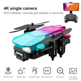 Intelligent Uav KK9 Mini-Pro 4K HD Dual Camera Lens Mini Drones Foldable RC Quadcopter Drone Gift Toy Orange Blue 2Colors X11250A