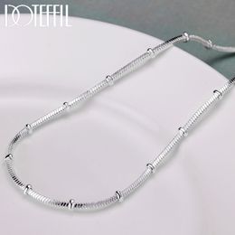 Snake Chain Necklace 925 Sterling Silver 18/20 Inch 1.2/2mm For Women Man Fashion Wedding Engagement Jewelry