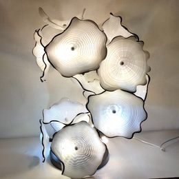 Murano Led Floor Lamp Flower Art Sculpture Standing Lamps Table Lightings Nordic Decor Home Glass Indoor Lighting for Bedroom Living Room