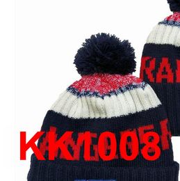 New Rangers Hockey 2021 Hot Beanie Pom Knit Hats Blue Baseball Football Basketball Sport Beanies Mix Match Order All Caps
