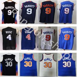 2021 Basketball Jerseys 4 Derrick 9 RJ Rose Barrett 30 Julius Randle Retro Walt Frazier 10 Jersey Top Quality Stitched Black City Blue White Man Size:S-XXL