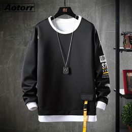 Autumn Japan Style Sweatshirt Men Hip Hop High Streetwear Male Fashion Casual Hoodie Sweatshirt Brand Clothing Plus Size 4XL 201112
