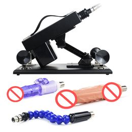 AKKAJJ Adjustable Sex Machine Gun Female Thrusting Pumping Machines set Suction Cup with Attachments