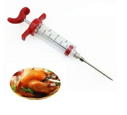 Kitchen meat tool turkey syringe needle 30ml barbecue sauce marinade needle seasoning syringe with 1 needle