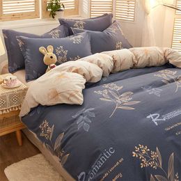 Bedding set 3/4 piece 100% cotton Duvet cover set Large comforter bedding sets Full Queen King size luxury home textile 211007