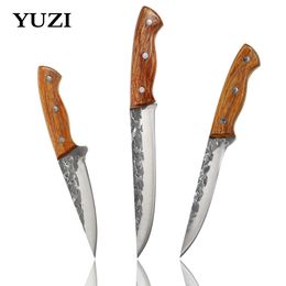 Handmade Forged Kitchen Knives Set High Carbon Stainless Steel Chef Knife meat Cleaver Slicing Boning tool Butcher Cutter tools