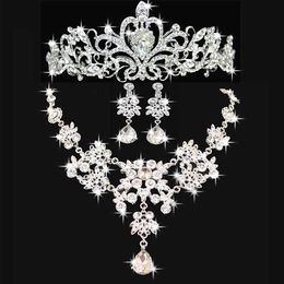 Wedding Jewelry Sets Shiny Crows Wedding Accessories Bridesmaid Jewelry Accessories (Crown + Necklace + Earrings) Bridal Jewelry Set