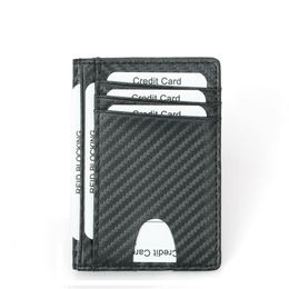 RFID carbon Fibre grain men's card bag light leisure driver's Licence card cover