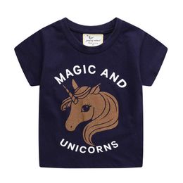 Jumping Metres Baby Tees For Summer Cotton Unicorn Girls T shirts Selling Toddler Tops Kids Clothes 210529