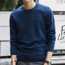 Men Sweaters Autumn Winter Fashion Casual Slim Fit Cotton Knitted s Pullovers Brand Clothing Knitwear 210918