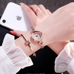 Wristwatches DZG Retro Girl Thin Chain Watch Literary Female Korean Version Simple Student Wild Personality Bracelet