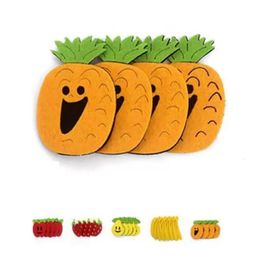 2022 Baby room decoration Wall Decor Felt cloth Children's bedroom dress up fruit Cartoon Kindergarten environment layout environmental protection stickers