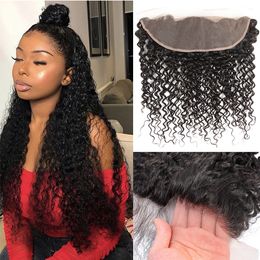 13x4 Lace Frontal Closure HD Brazilian Remy Curly with Baby Human Hair