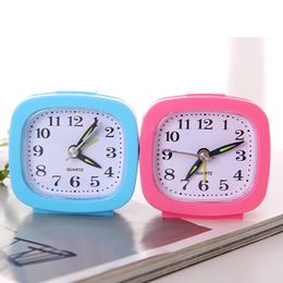 Other Clocks & Accessories Mini Alarm Clock Backlight Square Small Bed Compact Travel Quartz Beep Cute Portable