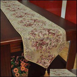 Table Runner Cloths Home Textiles & Garden Luxury Embroidery Decoration For Party Wedding Christmas Supplie 220107 Drop Delivery 2021 Ovcen