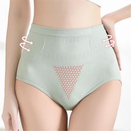 Women's Panties Graphene Honeycomb Seamless High Waist Underwear Women Plus Size Ladies Cotton Crotch Abdomen Briefs M-XL