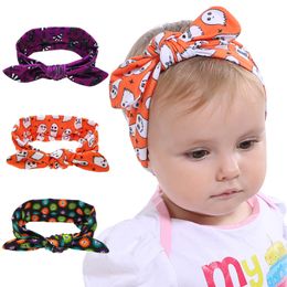 Baby Girls Halloween Headbands Kids Bunny Knot hairbands Elastic Boutique Hair Accessories Infant Children headwear for toddler KHA120