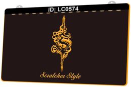 LC0574 Scratcher Style Light Sign 3D Engraving