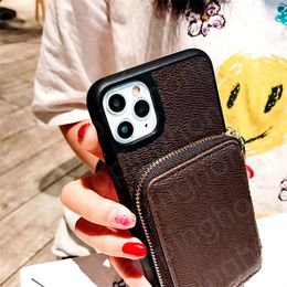 Wallet Phone Cases For iPhone 15 14 13 Pro Max i 12 11 X XR XS XsMax 7 8 Plus Leather Card Holder Zipper Bag Luxury Designer Storage Compartment Kickstand Shockproof Cove