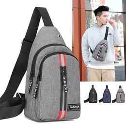 Messenger Bags Men Oxford climbing hiking storage pouch protable Stripes chest bag Mix Colour