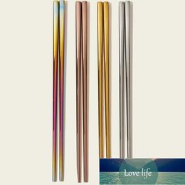 Stainless Steel Chopsticks Metal Chopsticks Tableware Silver Gold Multicolor Wedding Party Holiday Supplies