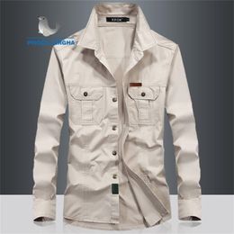 Military Quick-drying Men's Tactical Clothing Outdoor Camping Long-sleeved shirts Turn-down Collar Large Size shirts Male Khaki 220222