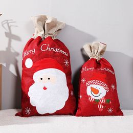 Merry Christmas Decorations Santa Claus Drawstring Christma Gift Candy Bag Xmas Holder Bags WLL393