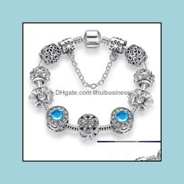 Beaded, Strands Bracelets Jewelry Diy Clover Love Zircon Beads Bracelet Women Bangles For Aessories Cmb020 Factory Price Expert Design Quali