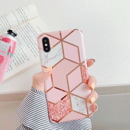 2021 Silicone TPU IMD Marble Shockproof Phone Cases For iPhone 11 12 XR X XS Max Case