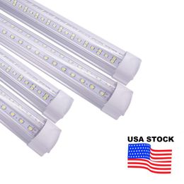 LED Tube Light, 72W 8Ft Shop Light Fixture, Double Side Integrated Bulb Lamp, Works Without T8 Ballast, Plug and Play,for Warehouse USALIGHT