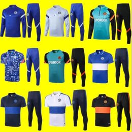 2022 mancheste training suit Lukaku RASHFORD football jacket sportswear blue foot jogging 20/21 kids POGBA Soccer Tracksuit soccer jerseys