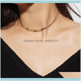 Necklaces & Pendants Jewelryae-Canfly Style Fashion Simple Item Multi-Layer Bamboo Short Necklace Jewellery Choker Statement Chokers Drop Deli