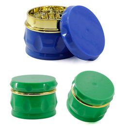 2021 Wholesale of New Type Smoke Grinder with 63mm Diameter and Four-Layer Plate Drum-shaped Plastic Electroplating
