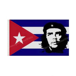 Che Guevara Cuba Flag For Decoration 90 x 150cm 3 * 5ft Custom Banner Metal Holes Grommet Indoor And Outdoor1 order can be Customised