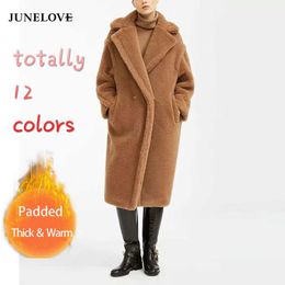 Women Winter Faux Fur Warm Long Coat Vintage Long Sleeve Female Thick Teddy Bear Coat Casual Loose Oversize Outwears Y0829