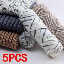 1PC 5 Pcs / Lot X100g Natural Soft Milk Cotton Yarn Thick Yarn For hand Knitting Baby Wool crochet scarf coat Sweater weave thread Y211129