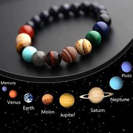 2020 Unquie Solar System Eight Planet Themed Natural Stone Beaded Bracelet Bracelets For Fashion Women Bead Diy Jewelry