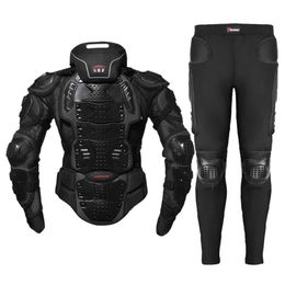 Motorcycle Armour Men Jackets Racing Body Protector Jacket Motocross Motorbike Protective Gear + Neck S-5XL