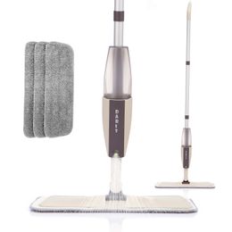 Magic Spray Mop Wooden Floor with Reusable Microfiber Pads 360 Degree Handle Home Windows Kitchen Mop Sweeper Broom Clean Tools 210317