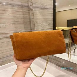 fashion designer women suede classic messenger bag genuine leather handbag lady high quality shoulderbag