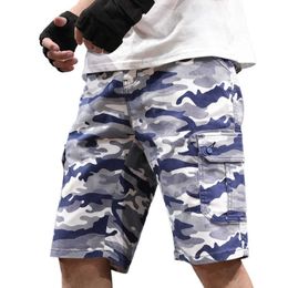 40 42 44 48 Plus Size Loose Straight Camouflage Shorts Summer Classic Style Youth Men's Six Pocket Casual Shorts 210531
