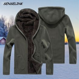 Men Winter Fleece Warm Outwear Thick Hooded Jacket Parkas Autumn Army Tactical Casual Plus Size 8XL 220301