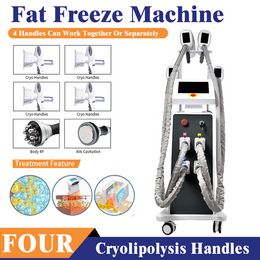 Four Cryo Heads 2 Handles Work At Same Time Cavitation Rf Equipment Cryotherapy Vacuum Cellulite Reduction Lipolaser Slimming Cryotherapy Weight