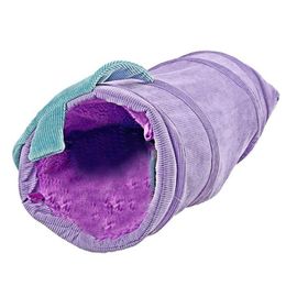 Cat Toys Pet Collapsible Tunnel Tubes Fun Run Crinkle Play Tunnels For Pets Kittens Rabbits Creative Eggplant Shape