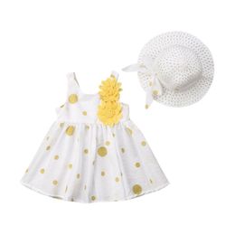 Girl's Dresses Born Baby Girl Dress Princess Summer Flower Party Cotton Dot Tutu Sundress